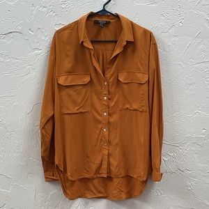 Mustard Forever 21 button up shirt